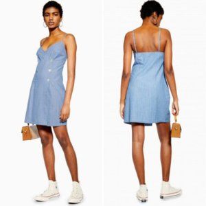 TopShop Chambray Wrap Dress